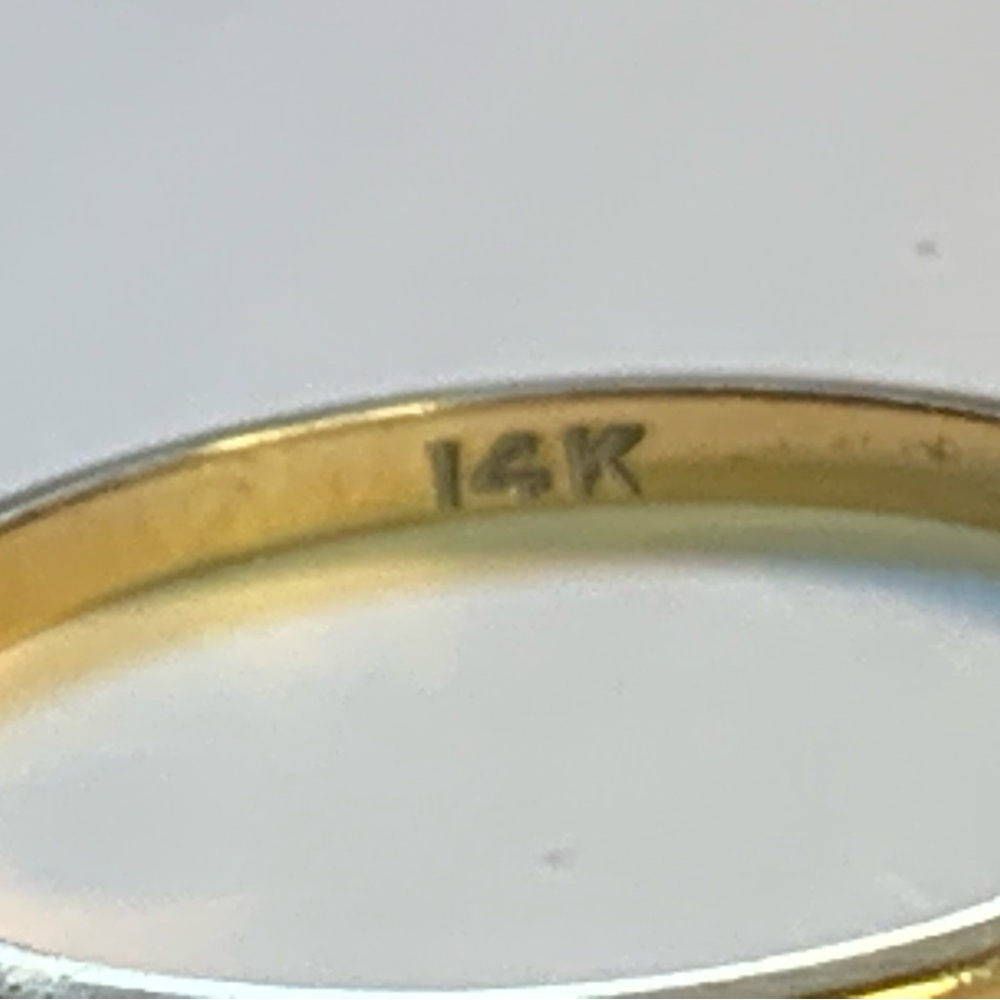 Gold Stackable Women's Thin Band Ring - Picture 4 of 10